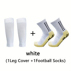 2pcs Men's Non slip Thickened Mid calf Football Socks
