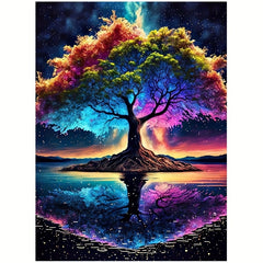 5D Diamond Painting Set Colorful Trees for Living Room Decor