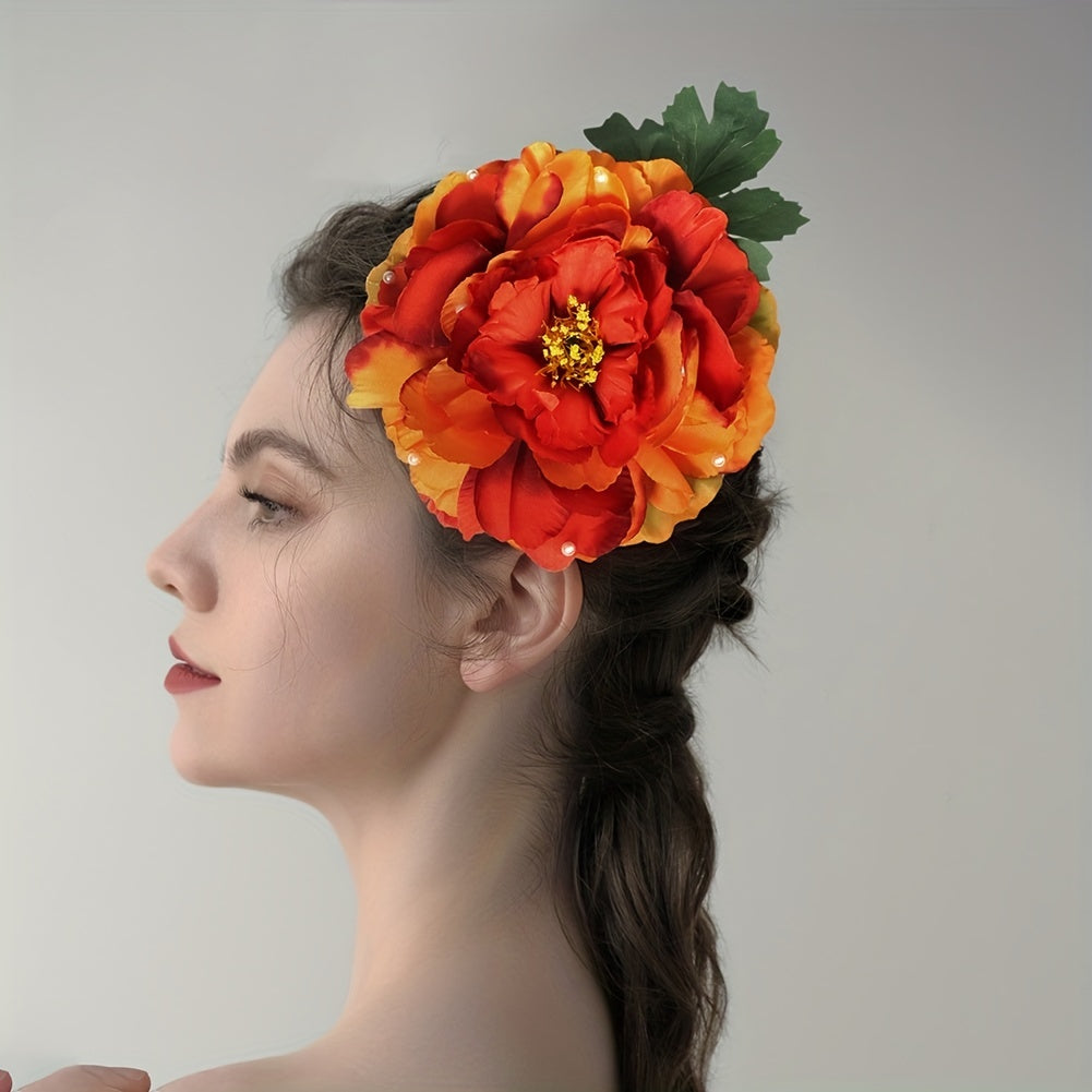 Peony Hair Clip Side Flower Duck Clip Hair Accessories