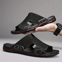 Men's Open Toe Slip On Sandals Anti-Skid Casual Beach Sandals