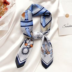 Lightweight Silk Head Scarves Square Bandanas for Women