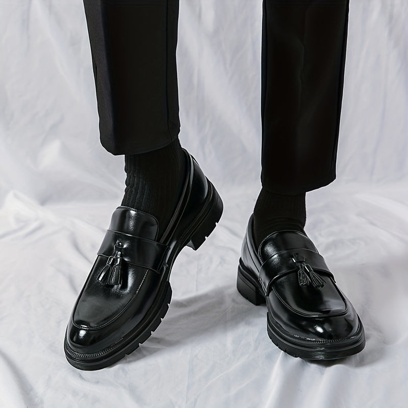 Men's Vintage Tassel Slip On Dress Shoes - Smart Casual Walking Shoes