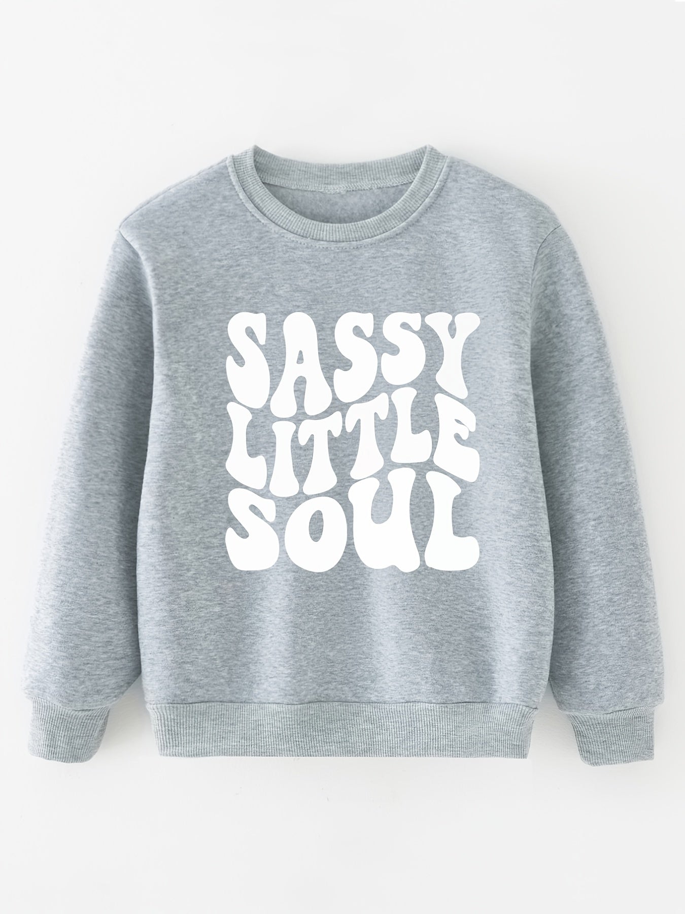 Toddler Girls Pink Thin Fleece Round Neck Sweatshirt Kids Clothes