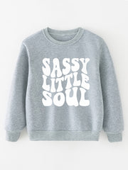 Toddler Girls Pink Thin Fleece Round Neck Sweatshirt Kids Clothes
