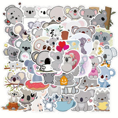 50pcs Cartoon Koala Waterproof Stickers for Easter Gift Water Bottles Skateboard