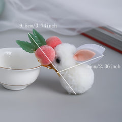 Vintage Bunny Hair Clip Plush Bunny Ponytail Holder Stuffed Rabbit Hair Clip