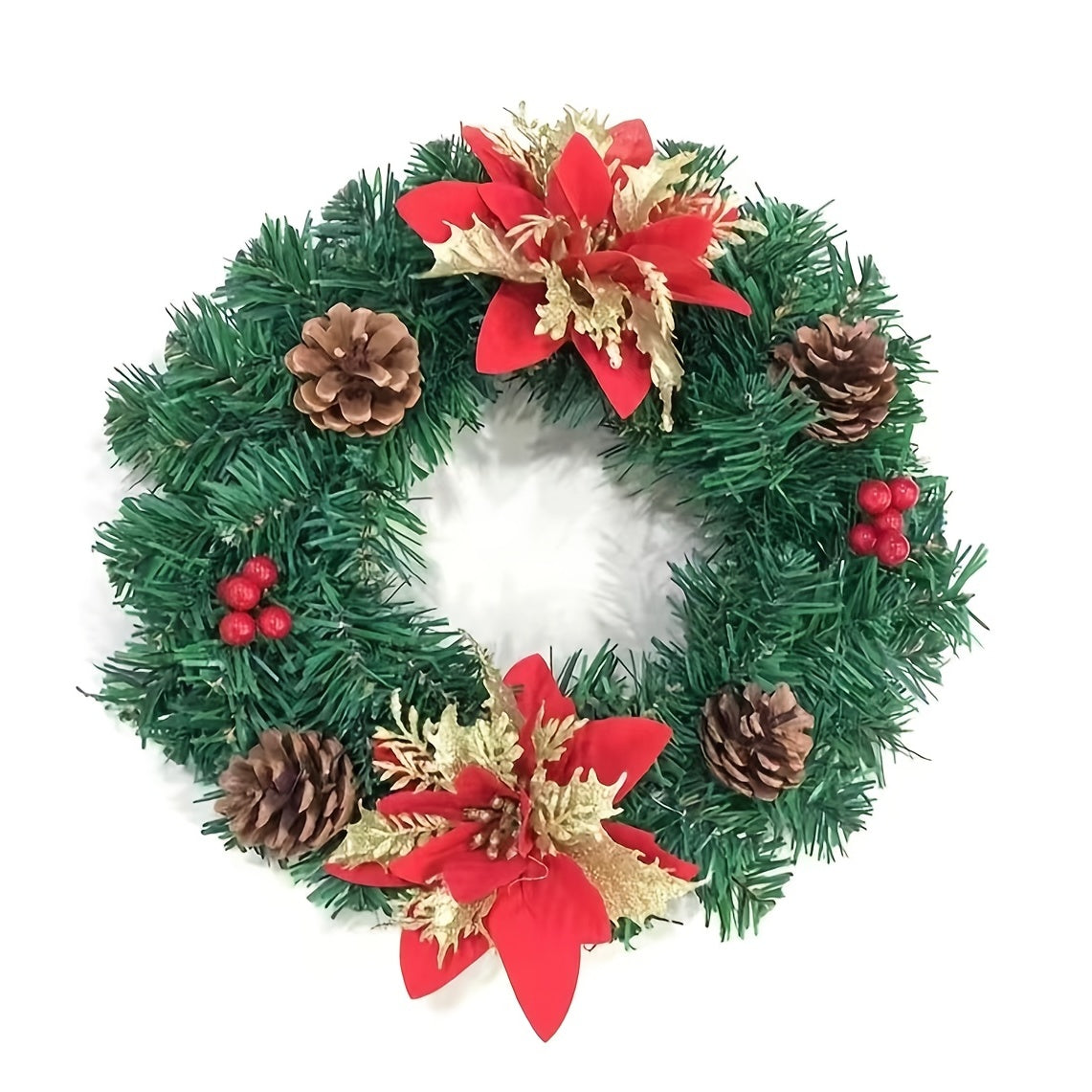 Glitter Hollow Christmas Flower Double...
