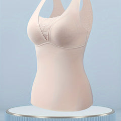 Lace Thermal Underwear Sleeveless Top Soft & Comfortable Women's Lingerie