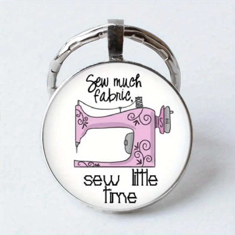 Retro Sewing Machine Keychain Necklace Bag Charm Jewelry