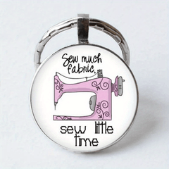 Retro Sewing Machine Keychain Necklace Bag Charm Jewelry