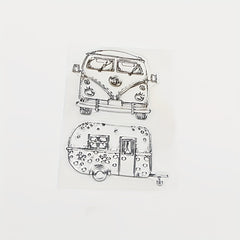 Car Stamp Painting Tool DIY Scrapbook Decoration Silicone Transparent Stamp