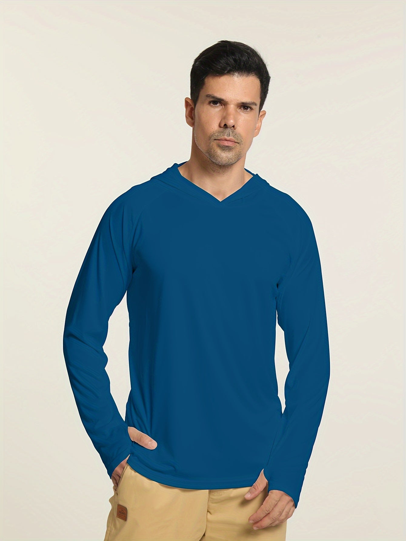 Men's SPF 50 Sun Protection Hoodie Long Sleeve Quick Dry Outdoor Fishing Top