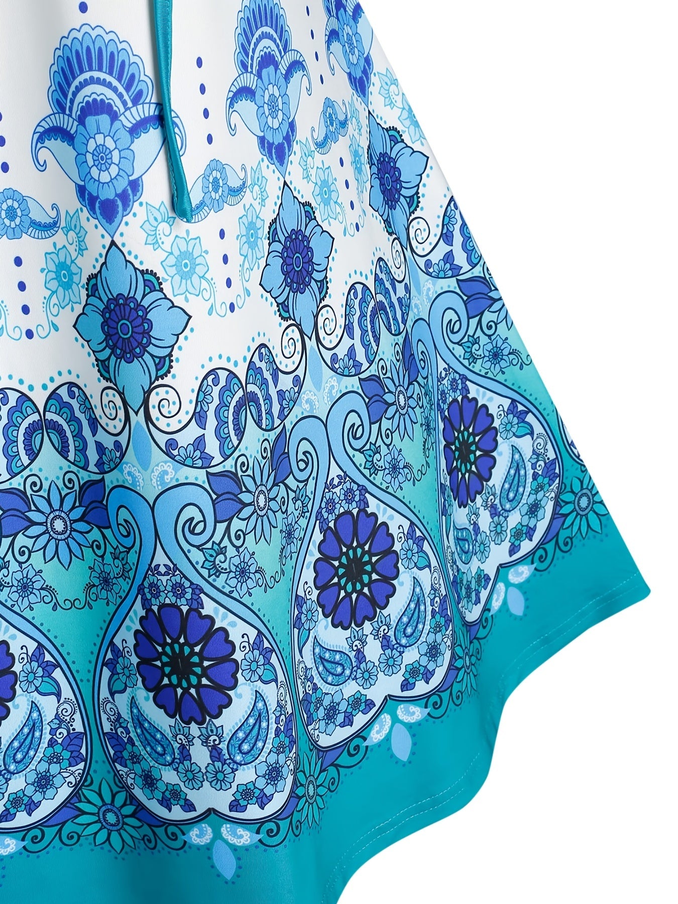 Paisley Print Criss Cross Tank Top High Stretch Plus Size Tank