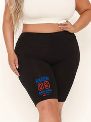 Casual Shorts Women's Plus High Rise Biker Shorts