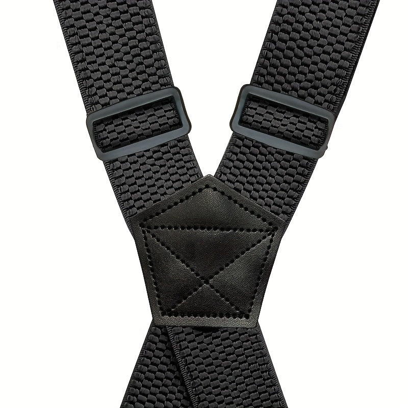 Men's Adjustable Elastic Suspenders For Trousers Braces with 4 Clips
