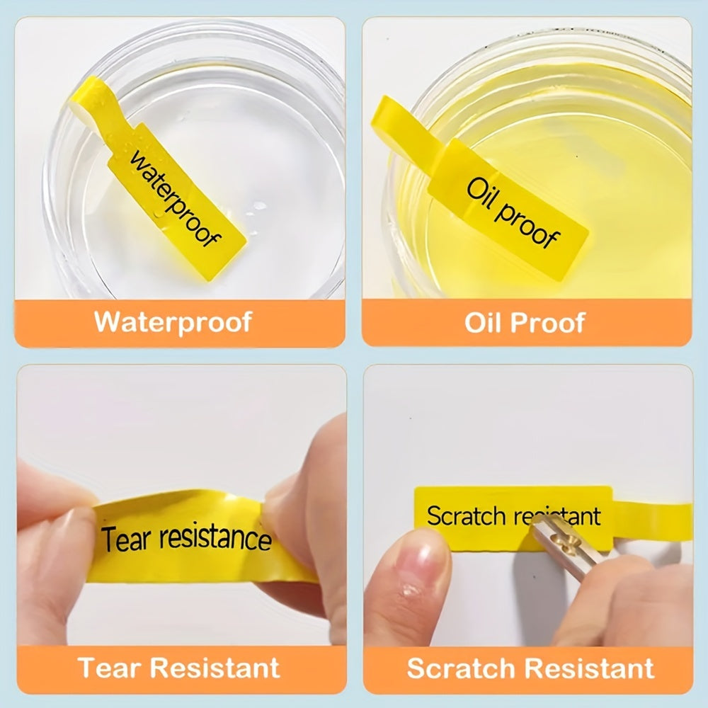 Colorful Waterproof Cable Labels 12.5mm X 74mm - 65 Labels