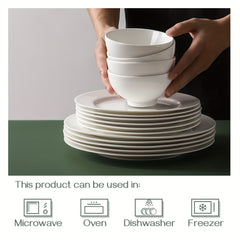 4pcs 11.43cm Ceramic Straight Mouth Bowl Set for Ramen Salad Yogurt Rice