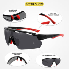 Polarized UV Protection Sports Sunglasses for Outdoor Activities
