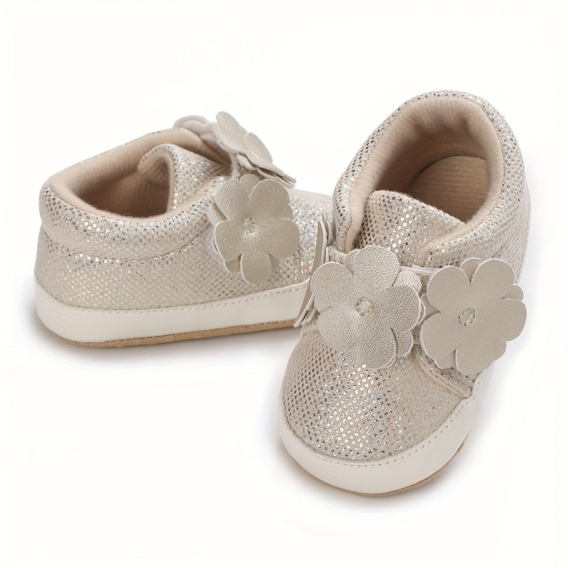Flower Sneakers for Baby Girls Lightweight Non Slip Shoes