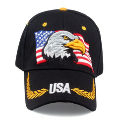 Eagle American Flag Star Embroidered Baseball Cap Peaked Cap Sun Hat