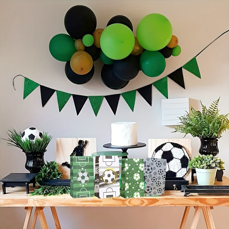 8pcs Soccer Party Bags Soccer Treat Bags Soccer Paper Bags Soccer Candy Bags