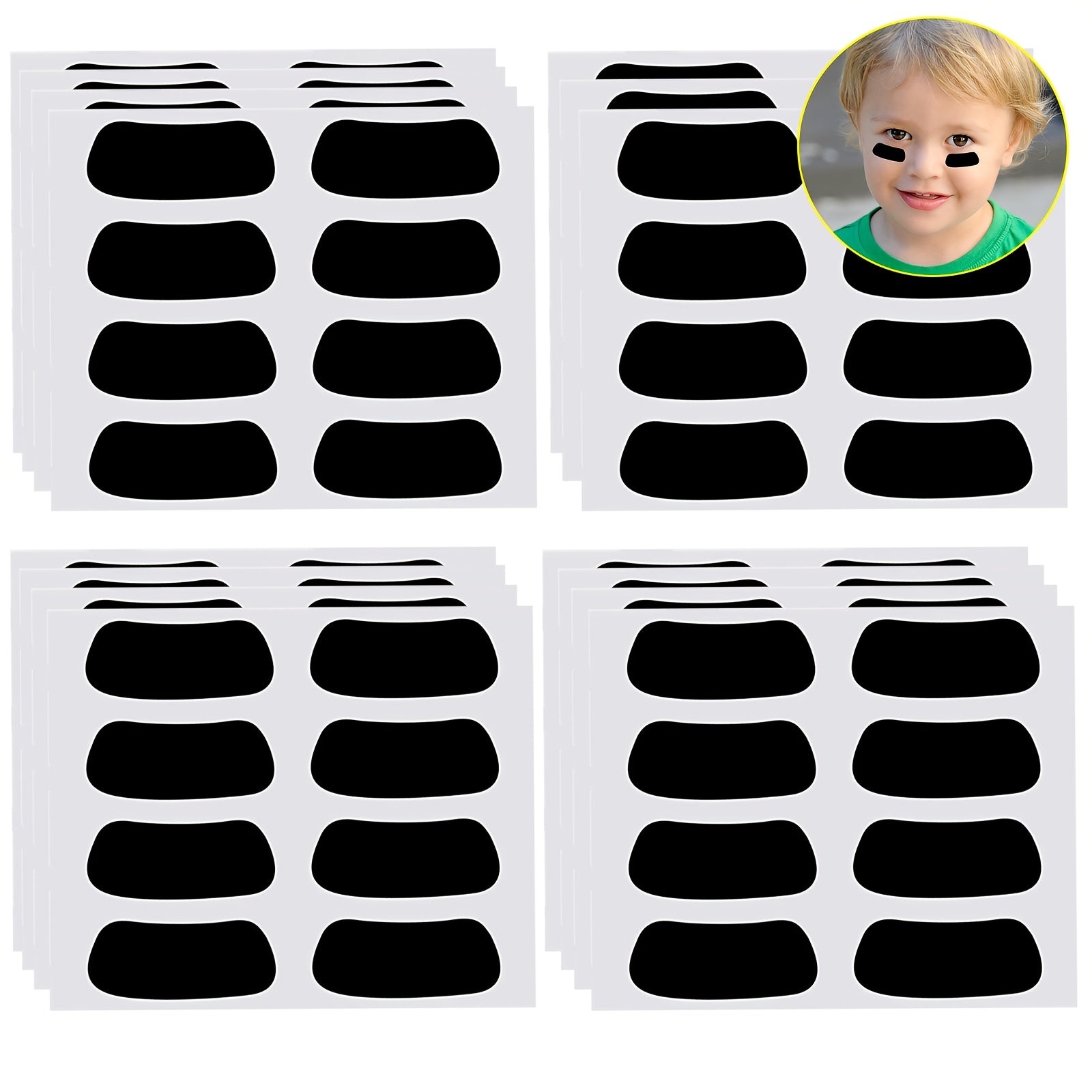15 Eye Stickers Softball & Baseball Face Paint for Game Day