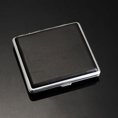 PU Leather Cigarette Case Box Metal Holder for Smoker