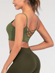 High Stretch Shockproof Sports Bra Criss Cross Cami Yoga Bra
