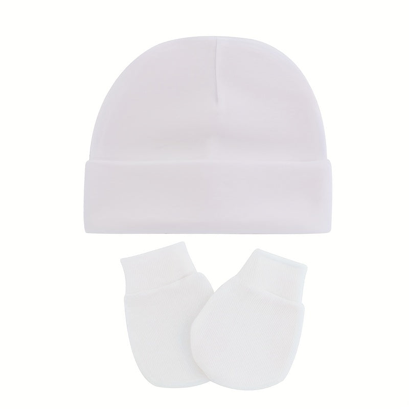 Newborn Beanie Cap & Mittens Set for Boys and Girls