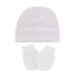 Newborn Beanie Cap & Mittens Set for Boys and Girls