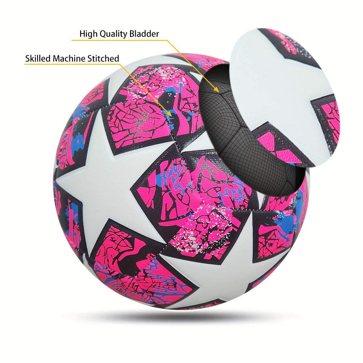 1pc No 5 Soccer Ball with Pump for Outdoor Training & Game