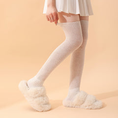 Solid Thigh High Socks Women's Stockings & Hosiery