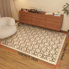 Soft Geometric Area Rug Non Slip Washable - Living Room Rug