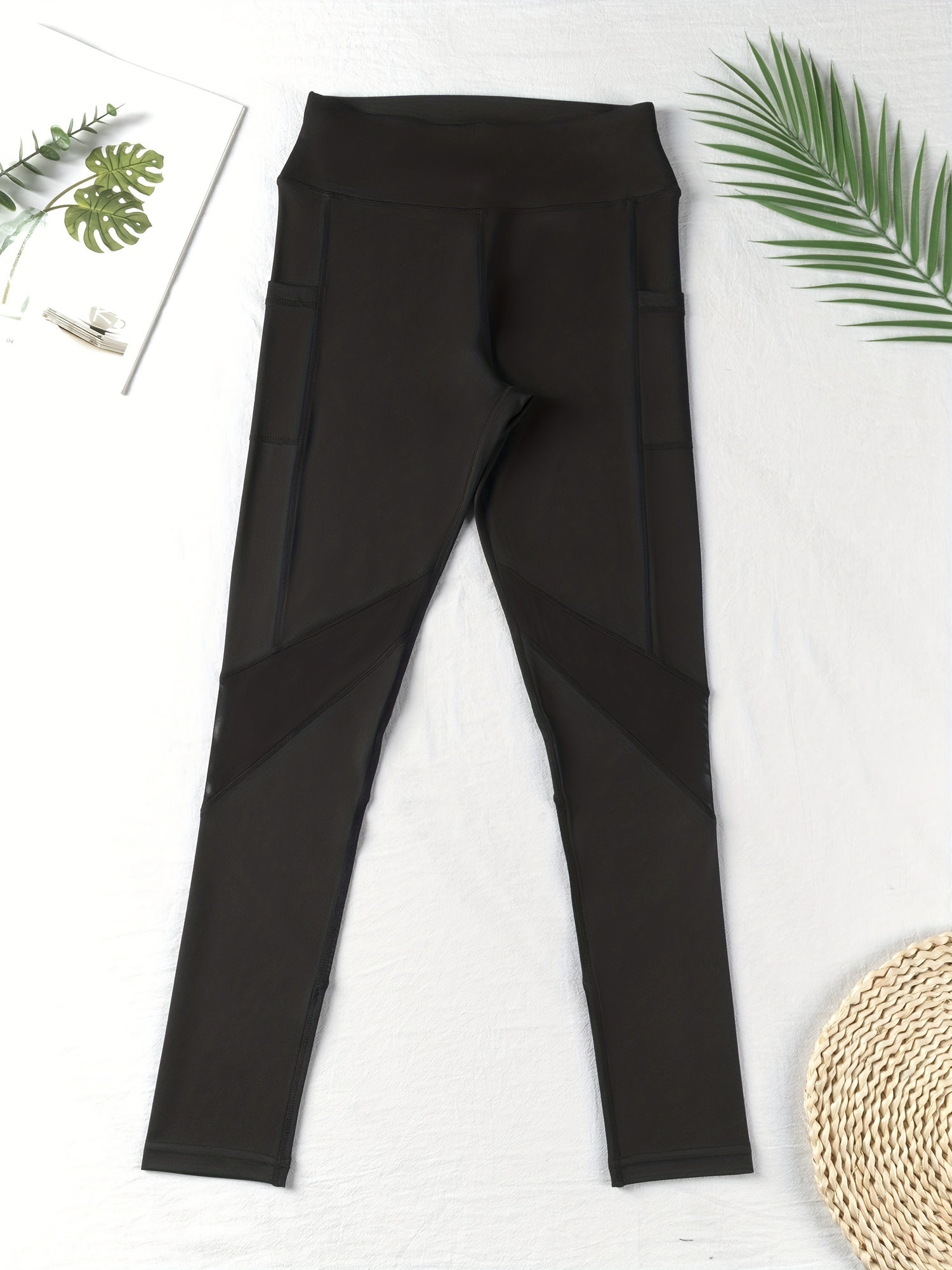 Women's Spliced Mesh Yoga Leggings Tight & Stretchy for Maximum Comfort