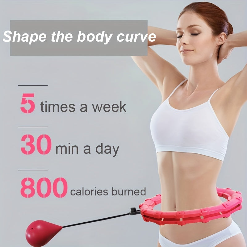 Adjustable Weighted Fitness Hoop for Abdomen Workout & Weight Loss