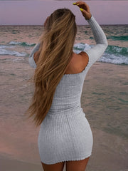 Sexy Dress Women's Off Shoulder Bodycon Midi Dress
