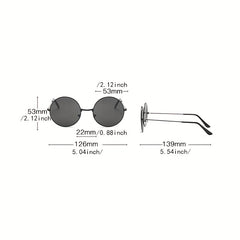Round Metal Sunglasses Retro Polarized UV400