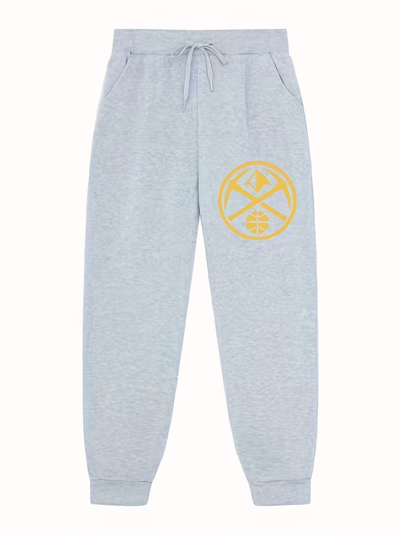 Graphic Print Joggers Men's Casual Loose Fit Waist Drawstring Pants