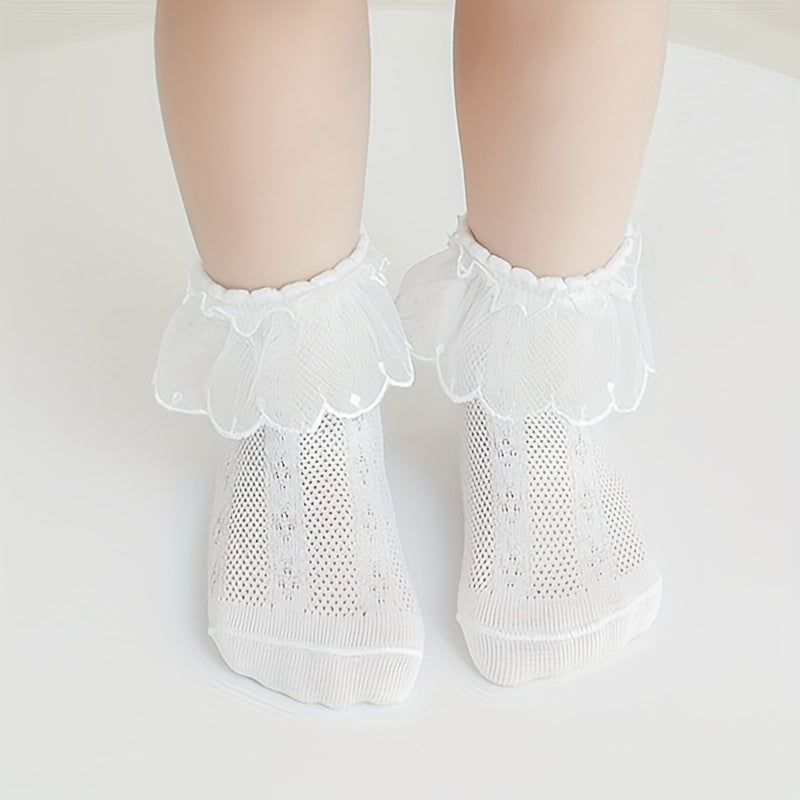 Water Drop Lace Mesh Socks for Toddler Baby Girls