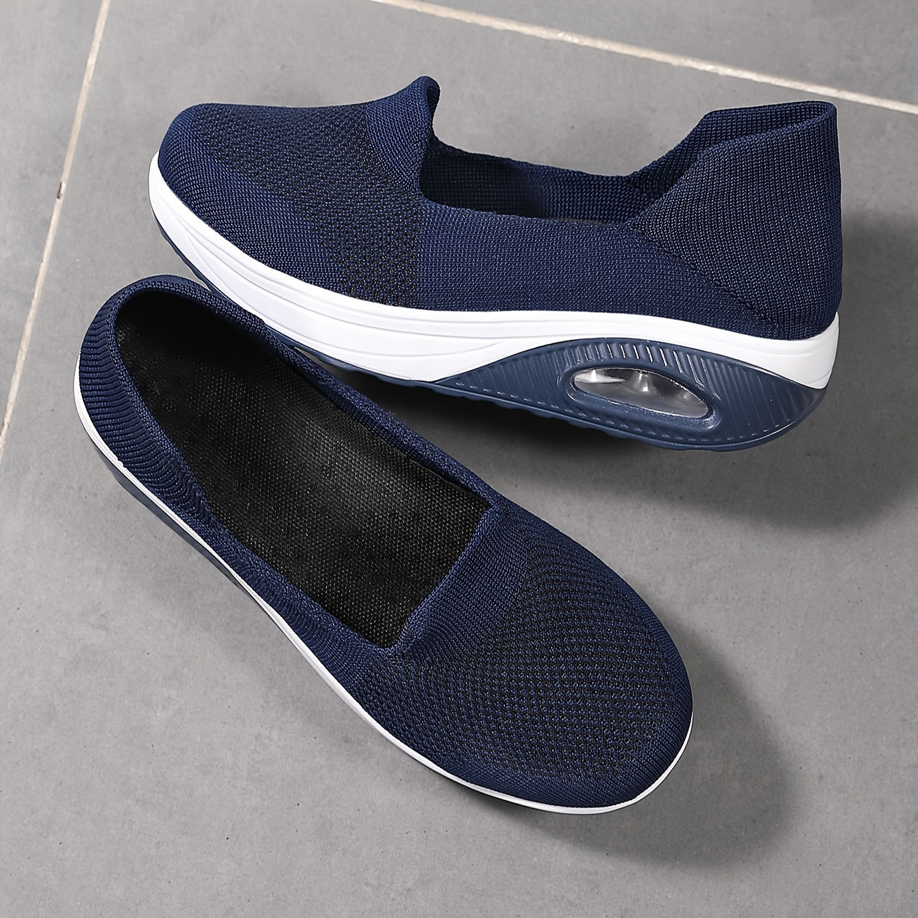 Women's Air Cushion Mesh Sneakers Slip-On Walking Shoes