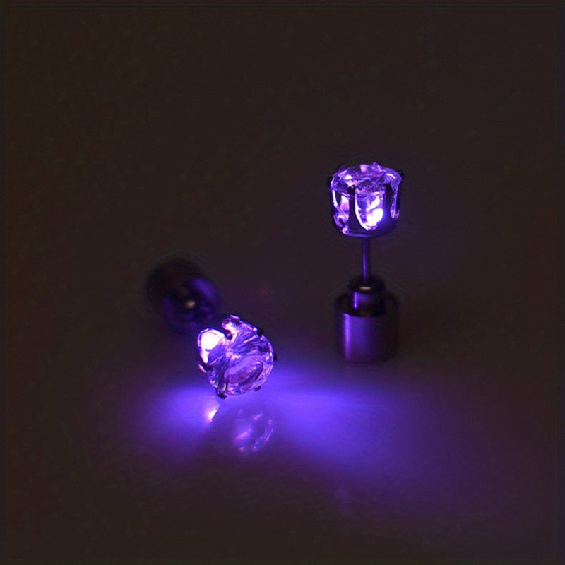 LED Luminous Earrings Flash Crown Christmas Halloween Decorations