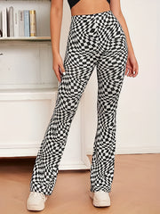 Flare Leg Pants Casual High Waist Slim Pants For Women