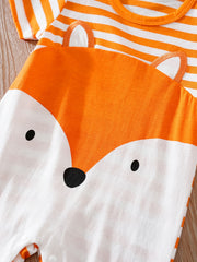 Fox Print Baby Short Sleeve Bodysuit