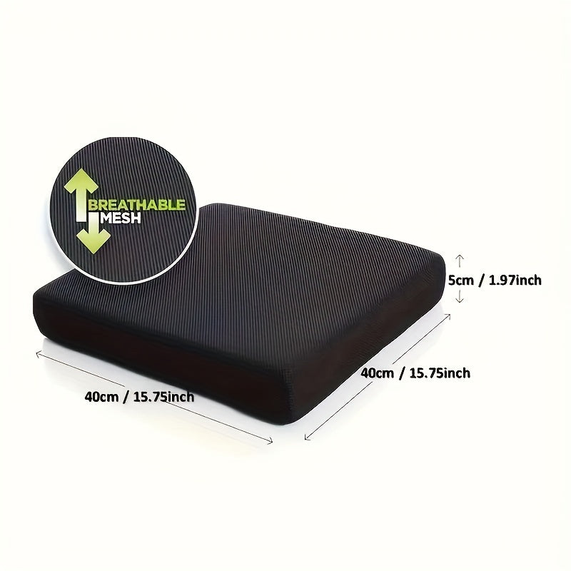 Foam Seat Cushion Chair Pad with Washable Cover for Lower Back Pain Relief