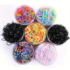 100pcs Hair Ties for Kids Colorful Rubber Bands Girls Toddler No Damage