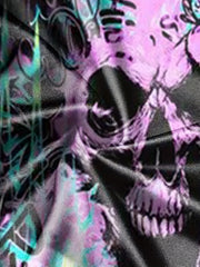 Men's Stylish Skull Graphic T-shirt & Comfy Shorts Set for Outdoor