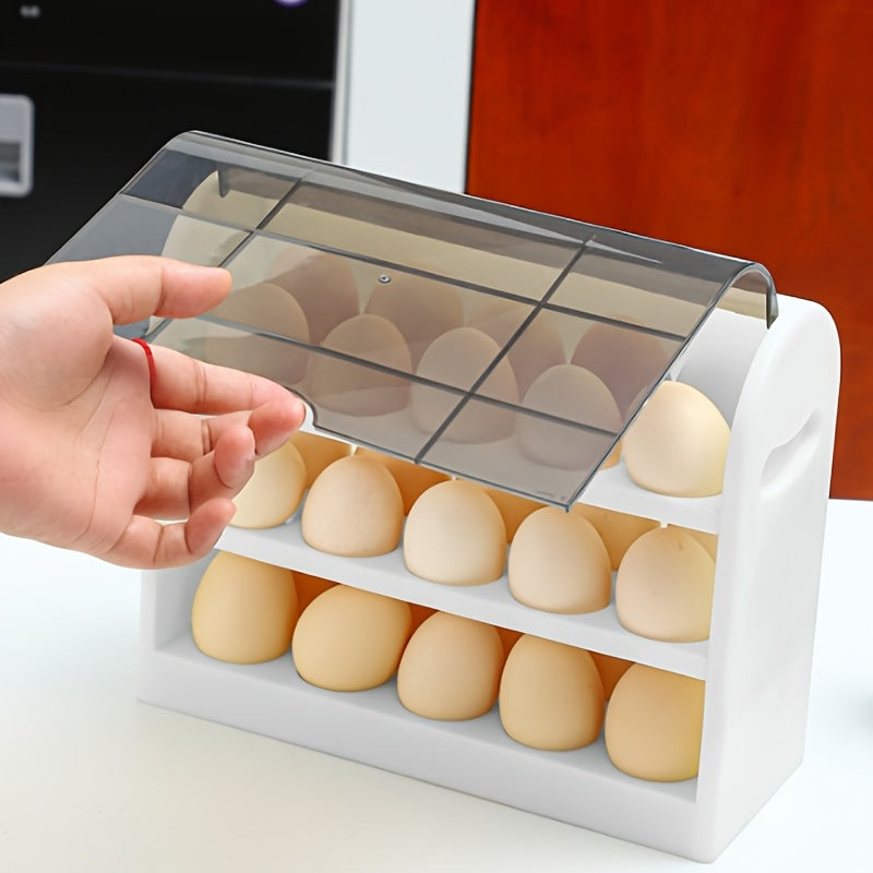 3-tier Egg Storage Box for Refrigerator, Side Door Container