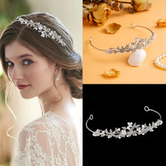 Bridal Rhinestone Pearl Headband Tiara Wedding Accessories