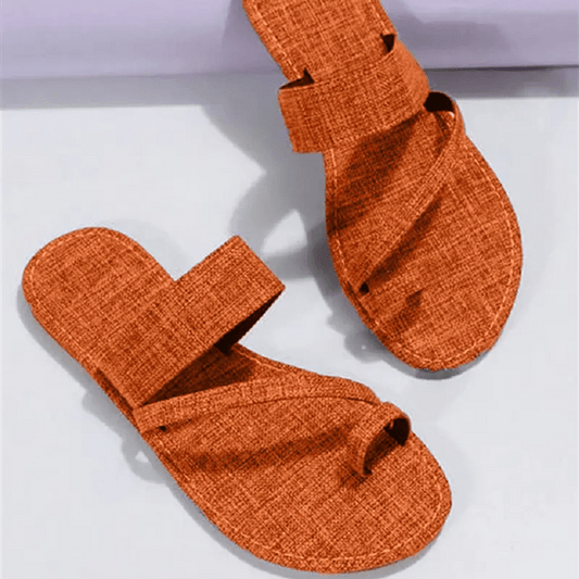 Women's Flat Slides Sandals Open Toe Slip On Beach Slides