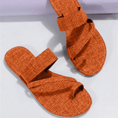 Women's Flat Slides Sandals Open Toe Slip On Beach Slides